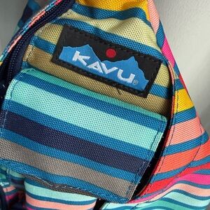Kavu Multicolor Striped Rope Sling Bag